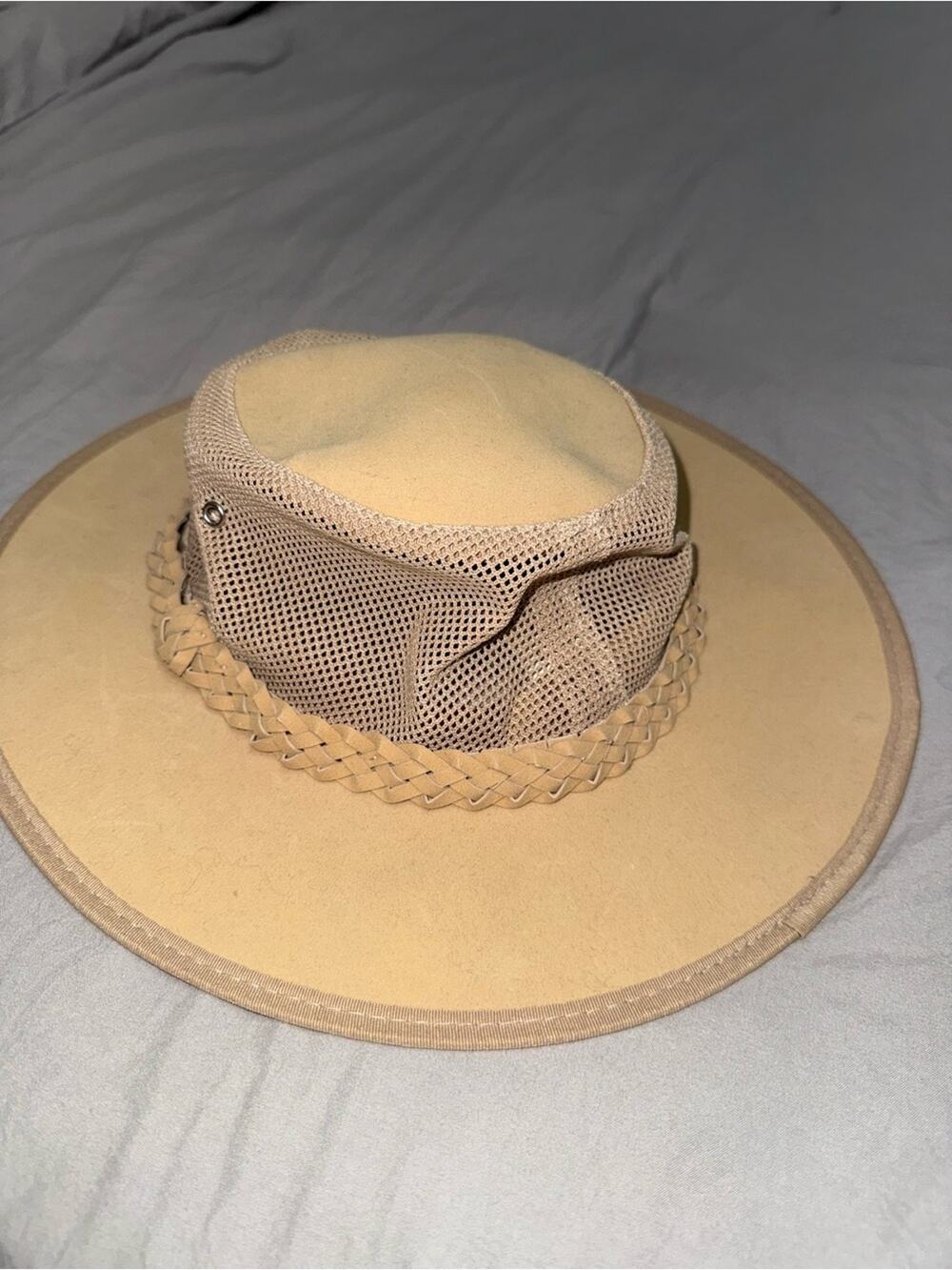 DPC Dorfman Pacific Co Tan Mesh Safari Hat